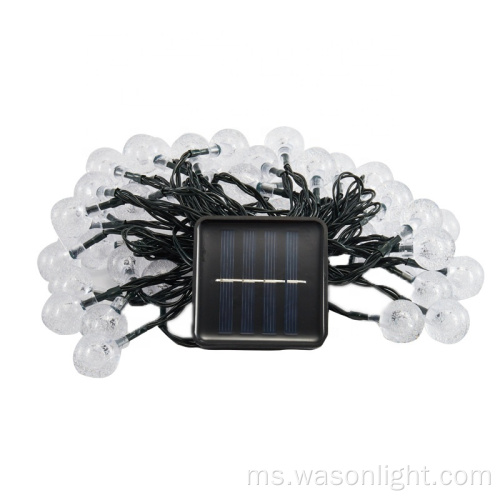 30 LED 21ft Solar Waterproof String Cahaya Luaran Luaran Lampu Globe Crystal Ball Lighting Hiasan Untuk Taman Halaman Rumah Pesta